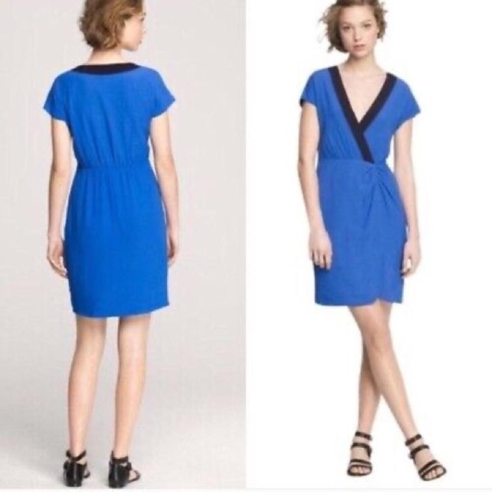 J. Crew Jessie Faux Wrap Short Sleeve Dress